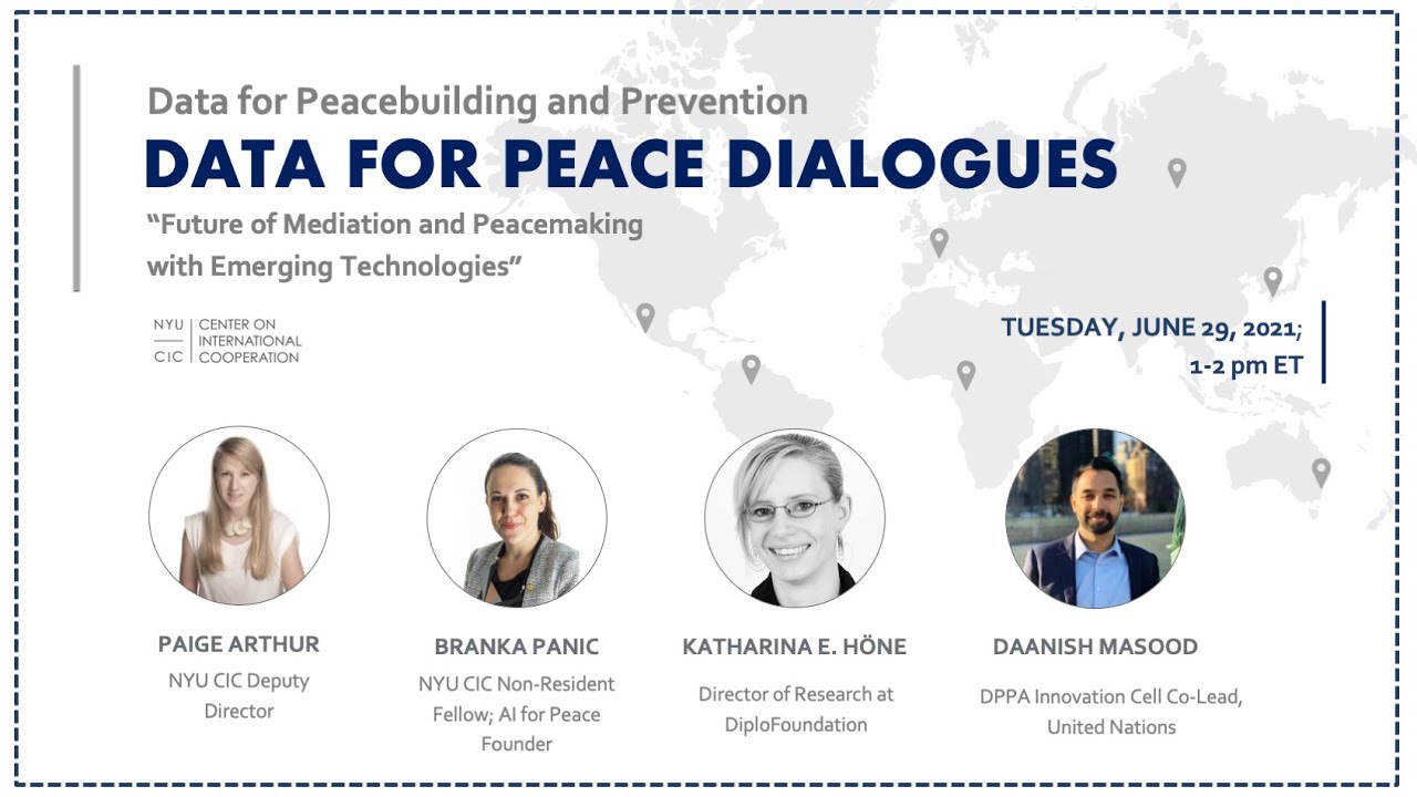 Data for Peace Dialogue: Future of Mediation and Peacemaking with Emerging Technologies