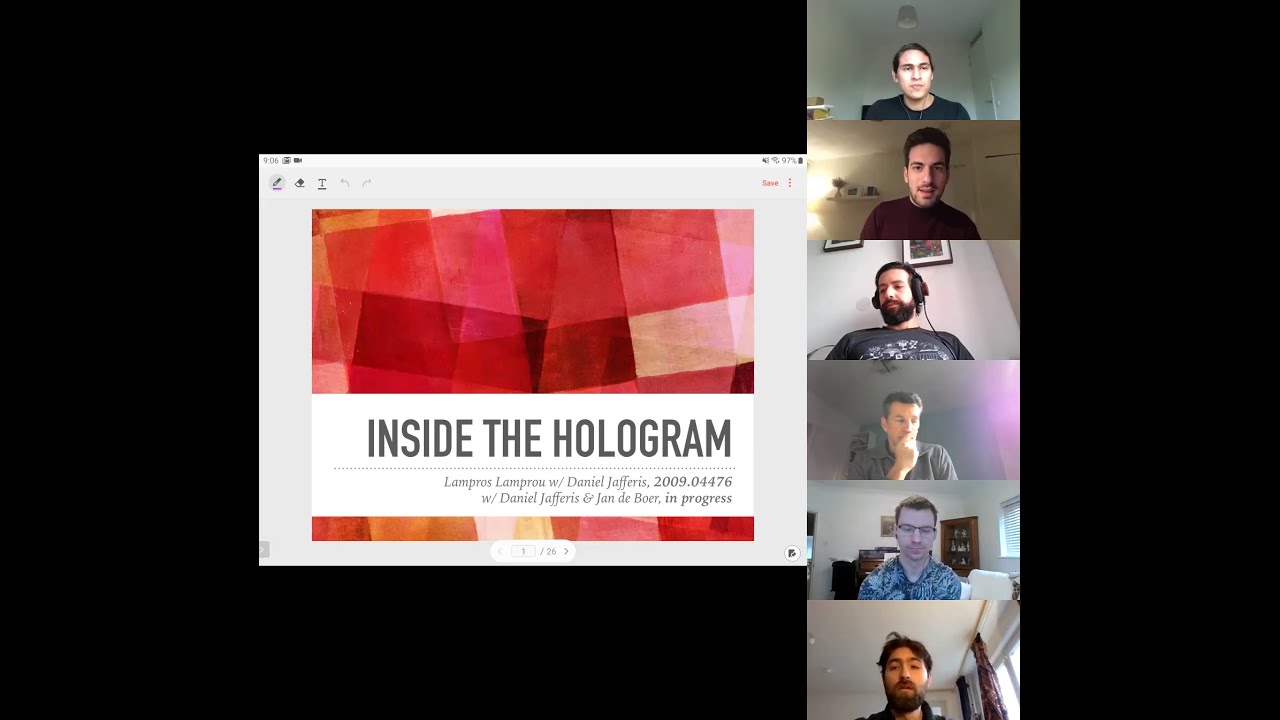 QGI Seminar: Lampros Lamprou “Inside the Hologram: The bulk observer's experience”