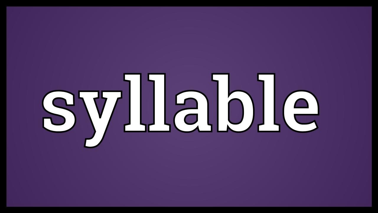 Syllable Meaning