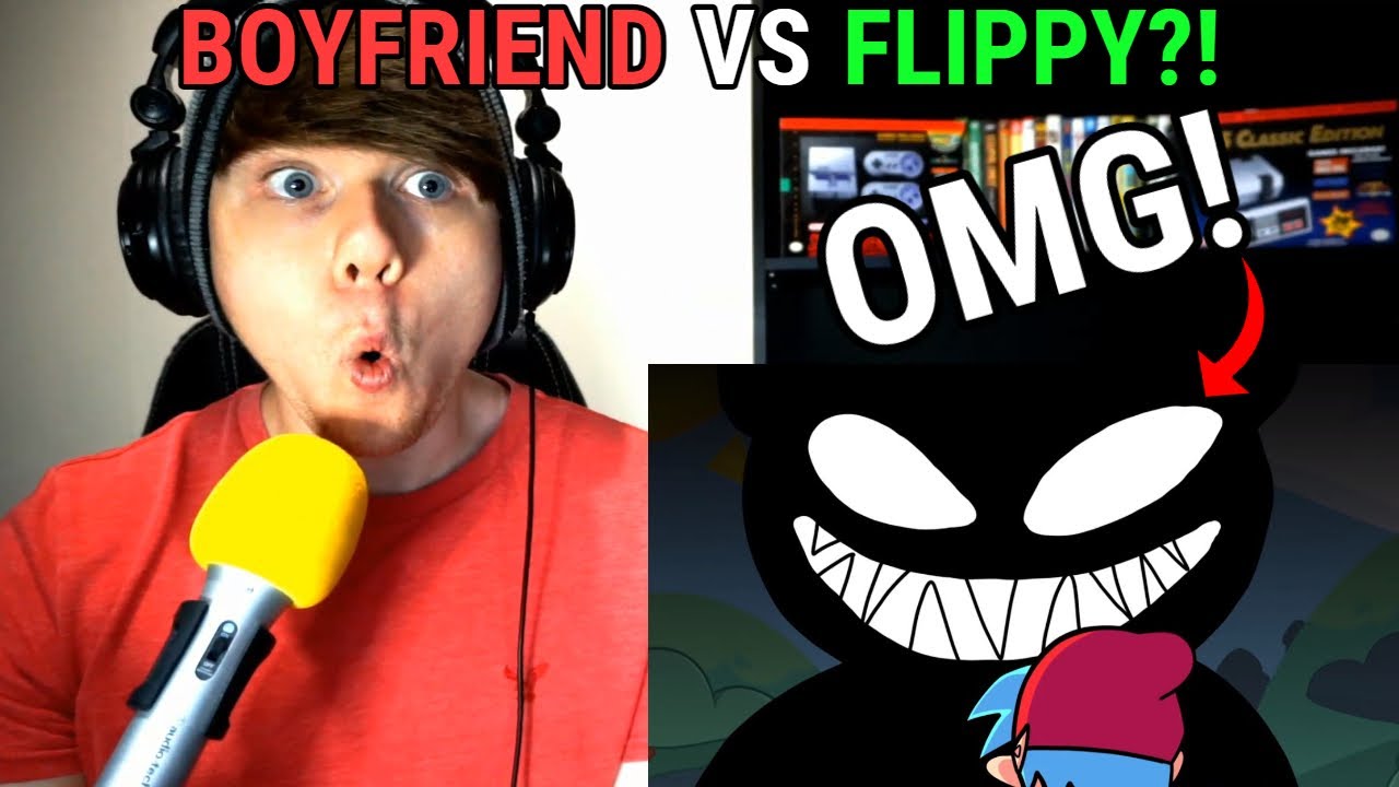 BOYFRIEND vs. FLIPPY?! Friday Night Funkin’ Logic | Cartoon Animation @GameToons REACTION!