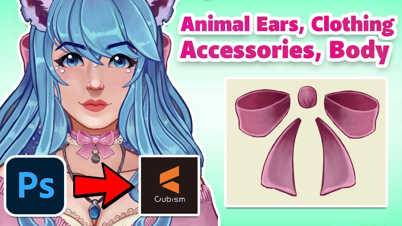 How To Prepare Characters For Live2D Cubism – Separating Animal Ears, Clothing, Accessories and Body