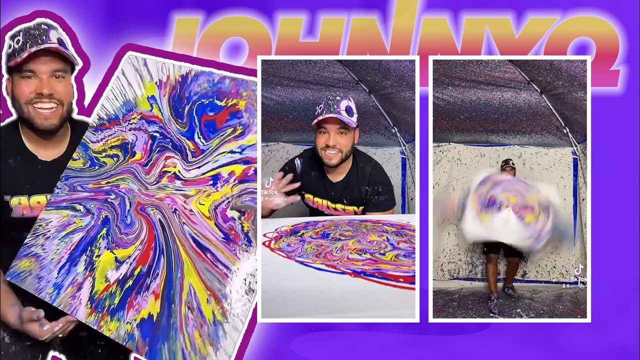 Spin Art Painting Goes Wild! Large 22×28! #Shorts #YouTubeShorts #SpinArt
