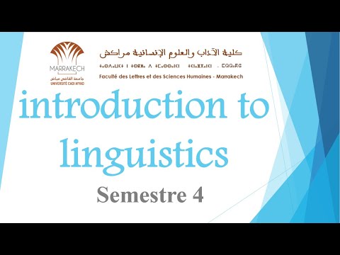Introduction TO Linguistics – P1- S4