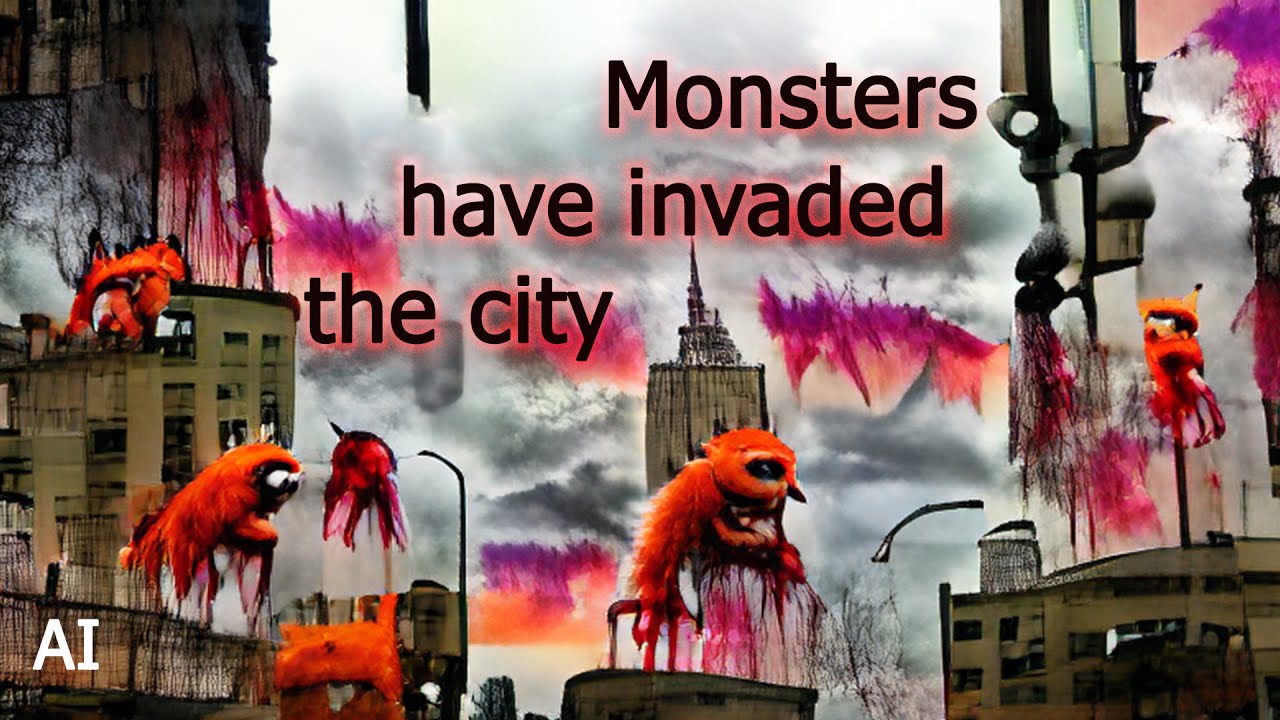 Monsters have invaded the city. Scary animation short / AI motion art/ هیولاهابه شهر حمله کرده اند
