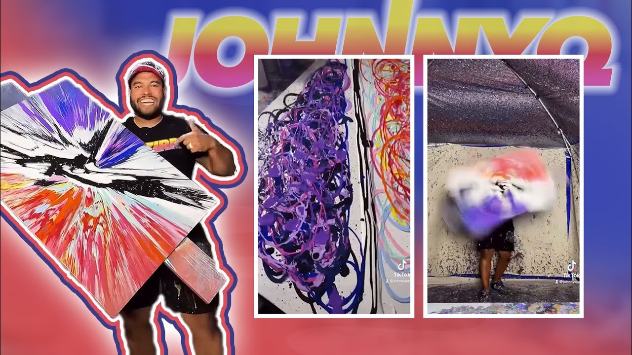 Spin Art Painting TURNS OUT WILD! Massive 24×36! #Shorts #YouTubeShorts #SpinArt