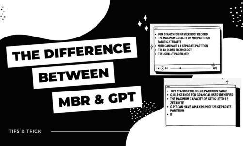 What is the difference between MBR & GPT