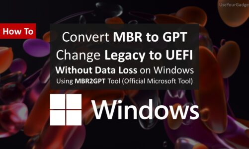 How to Convert MBR to GPT Disk Without Data Loss on Windows | Legacy to UEFI | Using MBR2GPT Tool