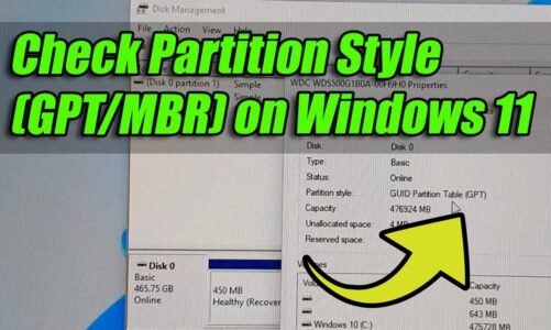 Windows 11: How to Check for the Partition Style (GPT/MBR) on Windows 11
