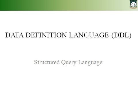 Data Definition Language in SQL