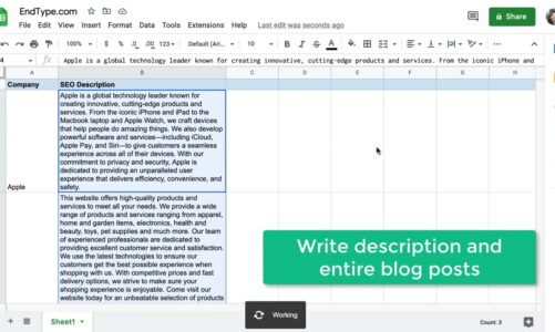 GPT-3 on Google Sheets & Google Docs (Docsium.com)