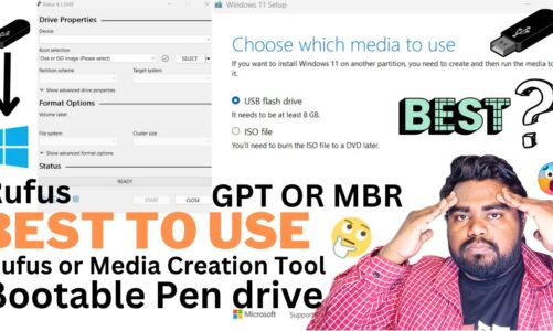 Rufus Vs Media Creation Tool – GPT OR MBR – Microsoft Windows Update  Bootable pendrive kaise banaye