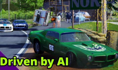 TRANS AM race on a narrow track (Elaintarharata) – Driven by Artificial Intelligence