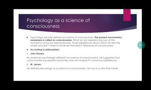 psychology as a science of consciousness