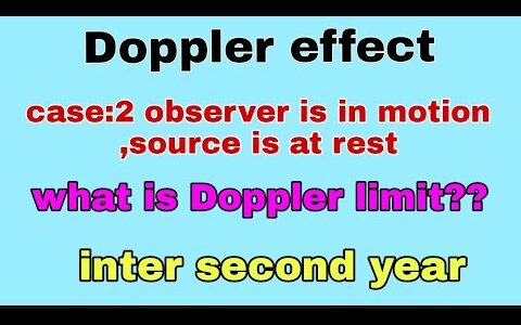 Doppler effect |observer is in motion source is at rest| doppler limit|.|class12