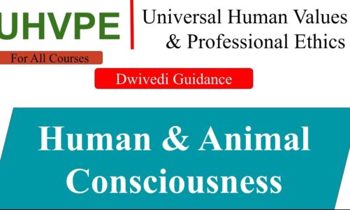 UHVPE | Human Consciousness | Animal Consciousness | Physical Facilities | Right Understanding