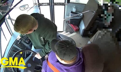 Student takes the wheel after bus driver loses consciousness