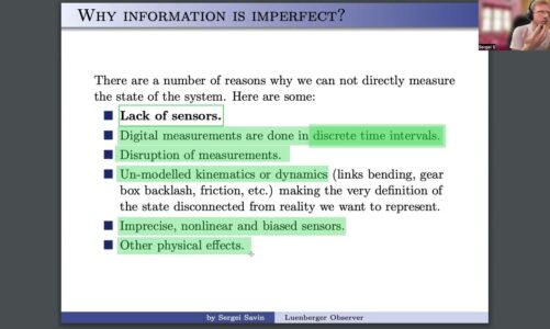 Control Theory, lecture 8 | State Estimation, Luenberger Observer