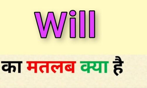 Will ka matlab kya hota hai | will meaning in hindi | not word meaning