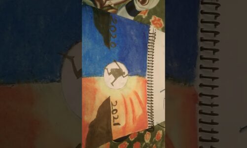 Oil pastel drawing challenge #10 The End. Art Montage#Shorts#