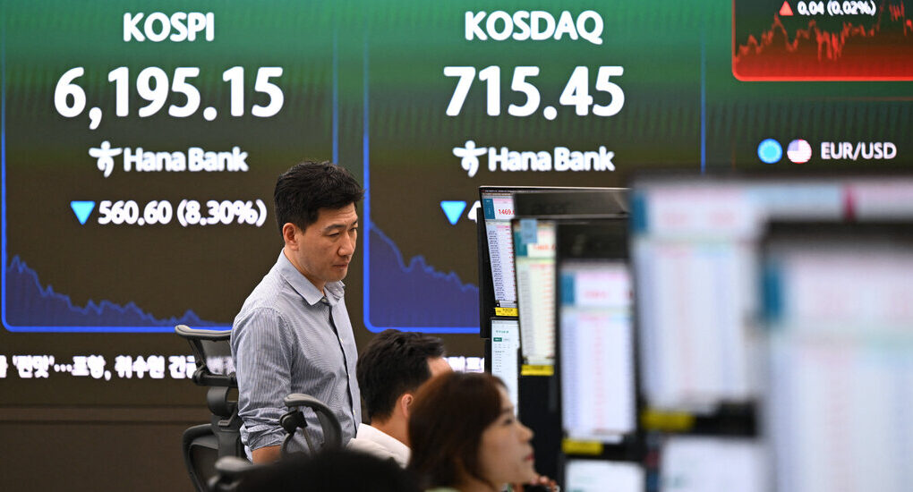 Tech Stocks Tumble on Worries About A.I. Spending and China’s Chip Competition
